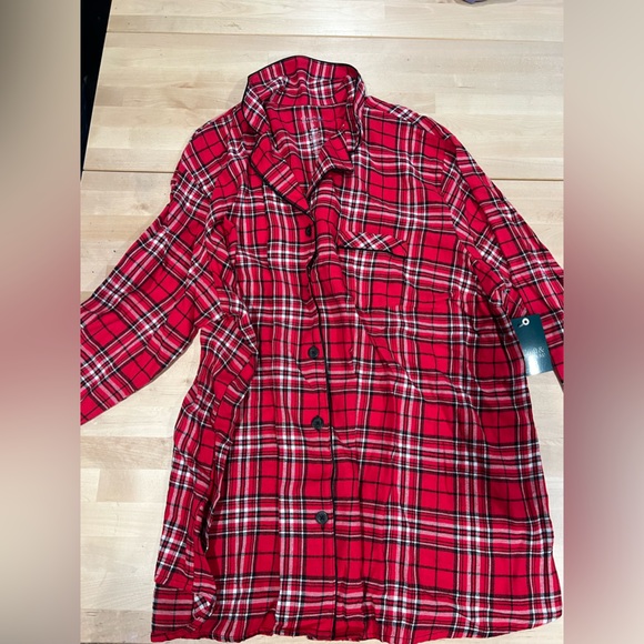 Women’s 1X flannel pajama top. NWT - Picture 1 of 2
